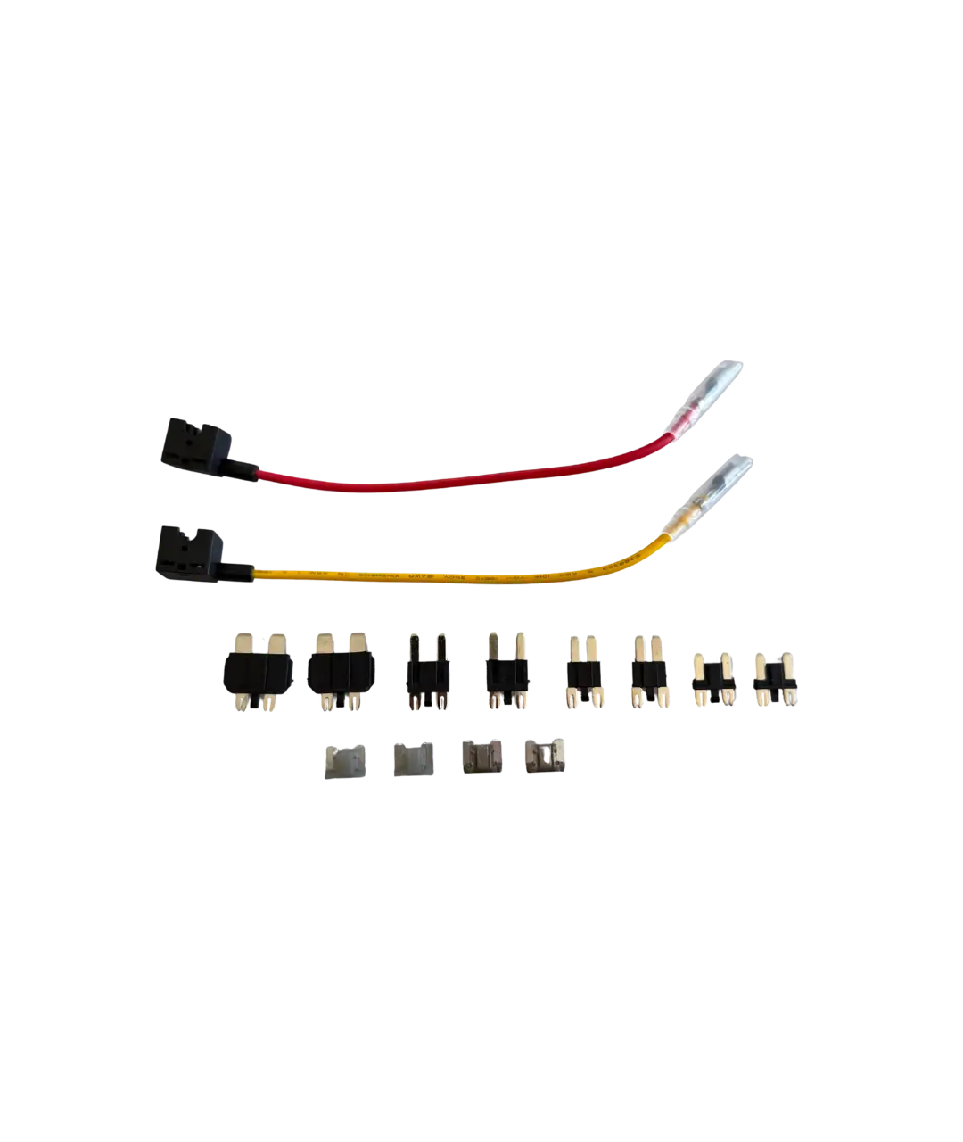 Photo of a Fuse Tap Kit (ATC, Mini, Micro, Micro2 + 4x2A fuses) included in the DriveVision dash cam box. Coming standard with all DriveVision dash cam orders.