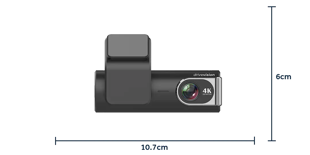 DriveVision 4K Dashcam dimensions